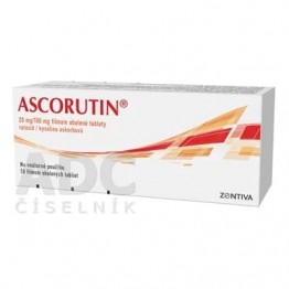 Аскорутин (Ascorutin) 20 мг/100 мг, 50 таблеток