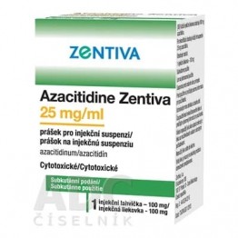Азацитидин (Azacitidine) Zentiva 25 мг/мл 100 мг, 1 флакон