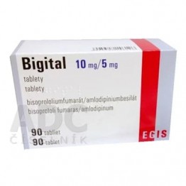 Бигитал (Bigital) 10 мг/5 мг, 90 таблеток