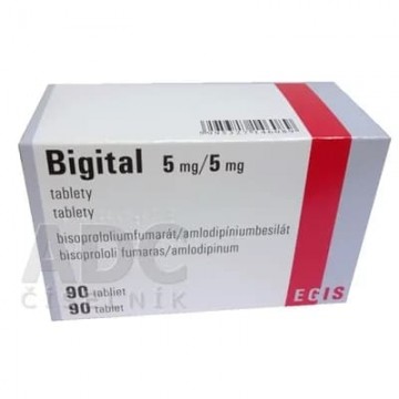 Бигитал (Bigital) 5 мг/5 мг, 90 таблеток