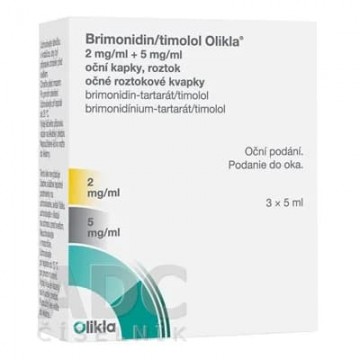 Бримонидин-Тимолол (Brimonidin-Timolol) капли глазные 2 мг/мл+5 мг/мл, 5 мл, 3 шт