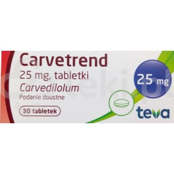 Карветренд (Carvetrend) 25 мг, 30 таблеток