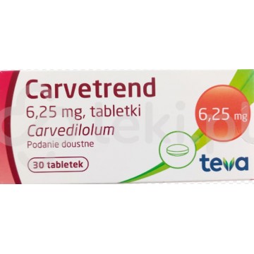 Карветренд (Carvetrend) 6.25 мг, 30 таблеток
