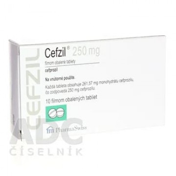 Цефзил (Cefzil) 250 мг, 10 таблеток