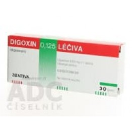 Дигоксин (Digoxin) Léčiva 0.125 мг, 30 таблеток