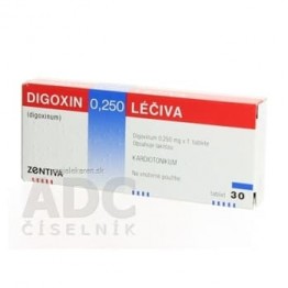 Дигоксин (Digoxin) Léčiva 0.25 мг, 30 таблеток