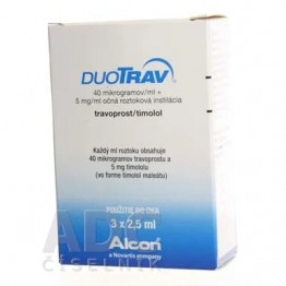 ДуоТрав (DuoTrav) 5 мг+40 мкг/1 мл, 2.5 мл, 3 шт.