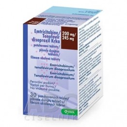 Тенофовир/Эмтрицитабин (Emtricitabine/Tenofovir) Krka 200 мг/245 мг, 30 таблеток