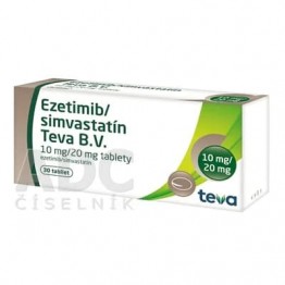 Эзетимиб/Симвастатин (Ezetimib/Simvastatin) Teva 10 мг/20 мг, 30 таблеток