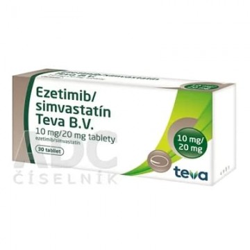 Эзетимиб/Симвастатин (Ezetimib/Simvastatin) Teva 10 мг/20 мг, 30 таблеток