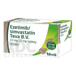 Эзетимиб/Симвастатин (Ezetimib/Simvastatin) Teva 10 мг/20 мг, 98 таблеток