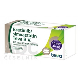 Эзетимиб/Симвастатин (Ezetimib/Simvastatin) Teva 10 мг/40 мг, 100 таблеток