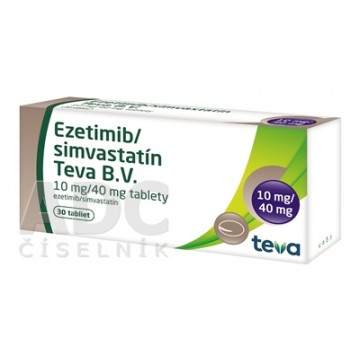 Эзетимиб/Симвастатин (Ezetimib/Simvastatin) Teva 10 мг/40 мг, 30 таблеток