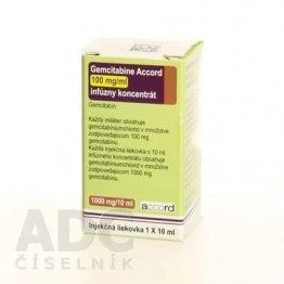 Гемцитабин (Gemcitabine) Accord 100 мг/мл 1000 мг, 10 мл