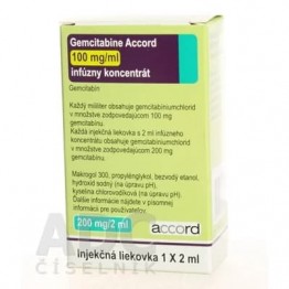 Гемцитабин (Gemcitabine) Accord 100 мг/мл 200 мг, 2 мл