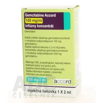 Гемцитабин (Gemcitabine) Accord 100 мг/мл 200 мг, 2 мл