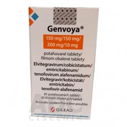 Генвоя (Genvoya) 150 мг/150 мг/200 мг/10 мг, 30 таблеток