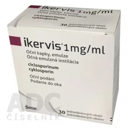 Икервис (Ikervis) капли глазные 1 мг/мл 0.3 мл, 30 шт