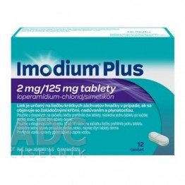 Имодиум Плюс (Imodium Plus) 2 мг+125 мг, 12 капсул