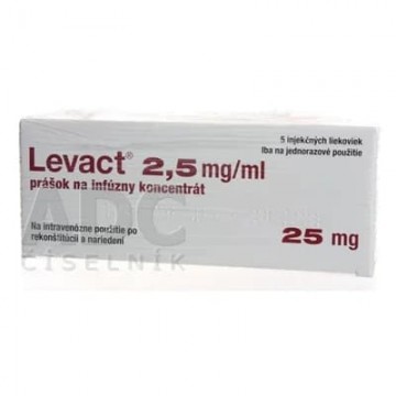 Левакт (Levact) 2.5 мг/мл 25 мг, 5 флаконів