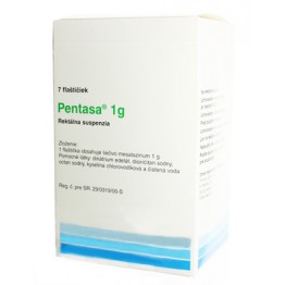 Пентаса (Pentasa) 1 г/100 мл, 7 шт