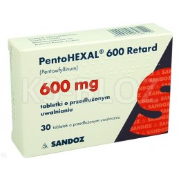Пентогексал ретард (Pentohexal Retard) 600 мг, 30 таблеток