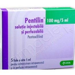 Пентоксифиллин (Pentoxifyllinum) BBP 100 мг/5 мл, 5 ампул