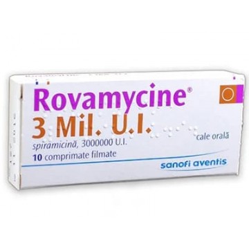 Ровамицин (Rovamycine) 3 млн. МЕ, 10 таблеток
