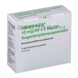 Симбринза (Simbrinza) капли глазные 2 мг+10 мг/1 мл, 5 мл, 3 шт