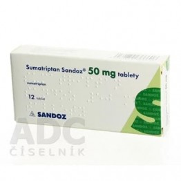 Суматриптан (Sumatriptan) Sandoz 50 мг, 12 таблеток