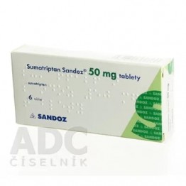 Суматриптан (Sumatriptan) Sandoz 50 мг, 6 таблеток