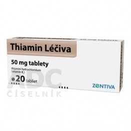 Тиамин (Thiamin) Léčiva 50 мг, 20 таблеток