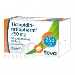 Тиклопидин Ратиофарм (Ticlopidin Ratiopharm) 250 мг, 90 таблеток