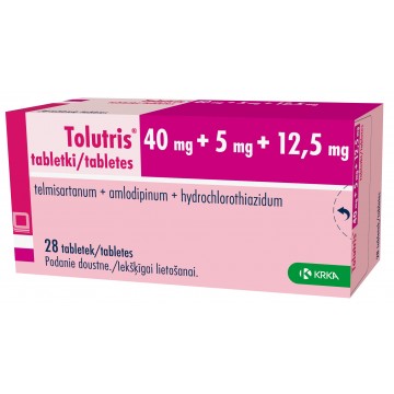 Толутрис (Tolutris) 40 мг+5 мг+12.5 мг, 28 таблеток