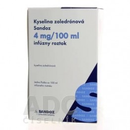 Золедроновая кислота (Zoledronic acid) Sandoz 4 мг/100 мл, 1 флакон по 100 мл