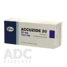 Аккузид (Accuzide) 20 мг+12.5 мг, 100 таблеток