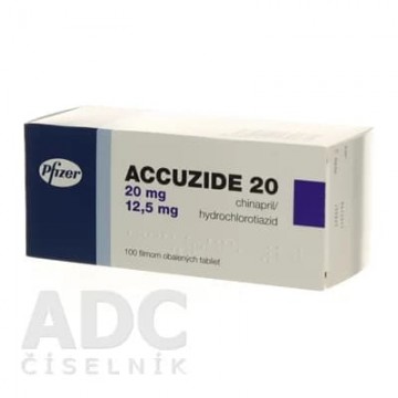 Аккузид (Accuzide) 20 мг+12.5 мг, 100 таблеток