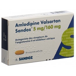 Амлодипин/Валсартан (Amlodipin/Valsartan) Sandoz 5 мг/160 мг, 28 таблеток