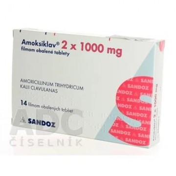 Амоксиклав (Amoksiklav) 1000 мг (875 мг+125 мг), 20 таблеток