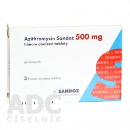 Азитромицин (Azithromycin) Sandoz 500 мг, 3 таблетки