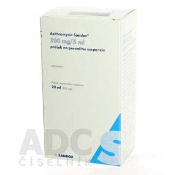 Азитромицин (Azithromycin) Sandoz суспензия 200 мг/5 мл, 20 мл