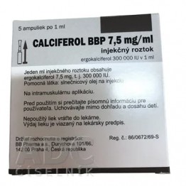 Кальциферол (Calciferol) BBP 7.5 мг/мл, 5 ампул по 1 мл