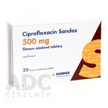 Ципрофлоксацин (Ciprofloxacin) Sandoz 500 мг, 20 таблеток