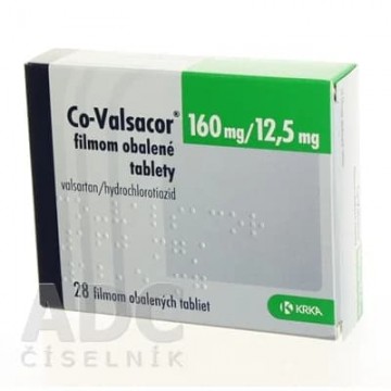 Ко-Вальсакор (Co-Valsacor) 160 мг/12.5 мг, 28 таблеток