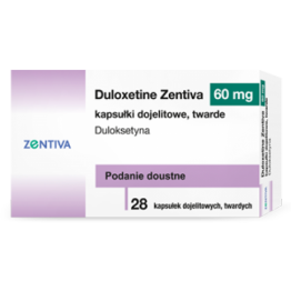 Дулоксетин (Duloxetin) Zentiva 60 мг, 28 капсул