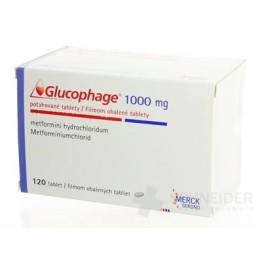 Глюкофаж (Glucophage) 1000 мг, 120 таблеток