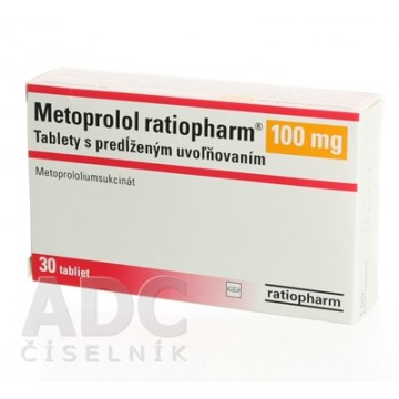 Метопролол (Metoprolol) ratiopharm 100 мг, 30 таблеток