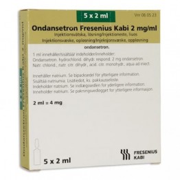Ондансетрон (Ondansetron) Kabi 2 мг/мл, 5 ампул по 2 мл