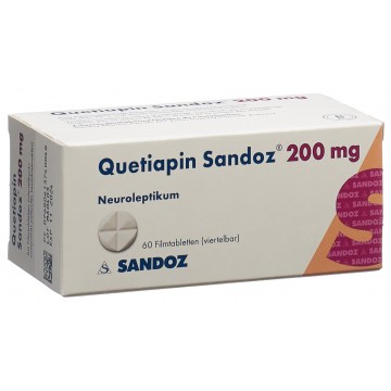 Кветиапин (Quetiapine) Sandoz 200 мг, 60 таблеток