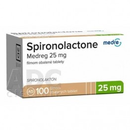 Спиронолактон (Spironolactone) Medreg 25 мг, 100 таблеток